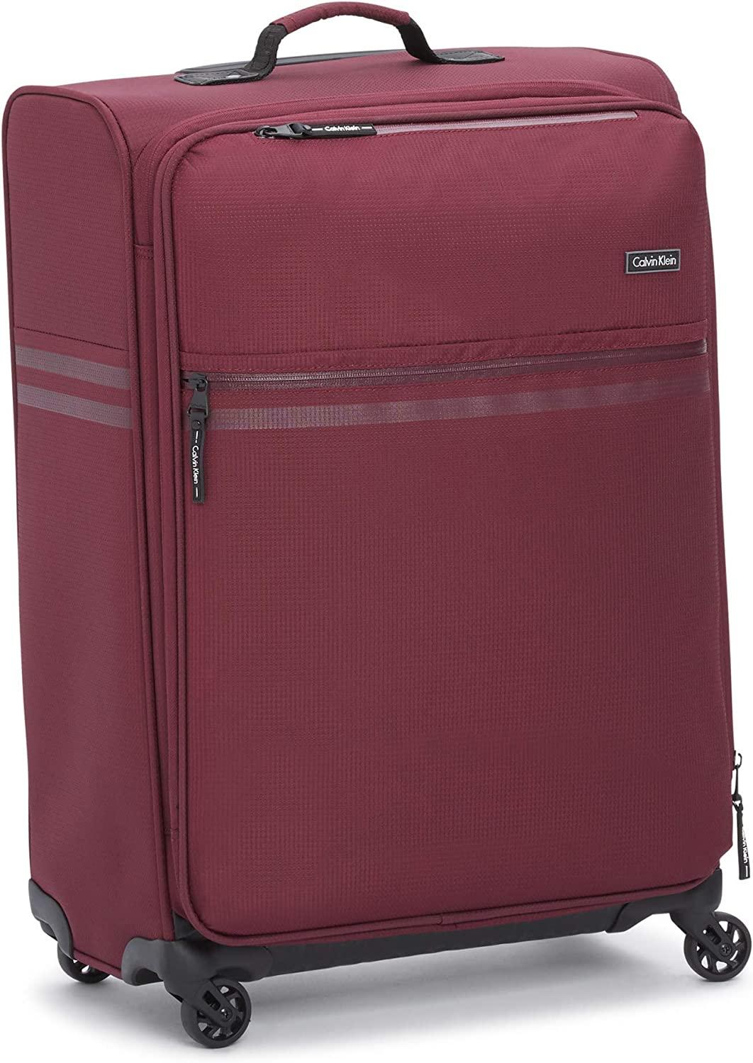 Parker Softside Expandable Spinner Luggage with TSA Lock, Red, 25 Inch
