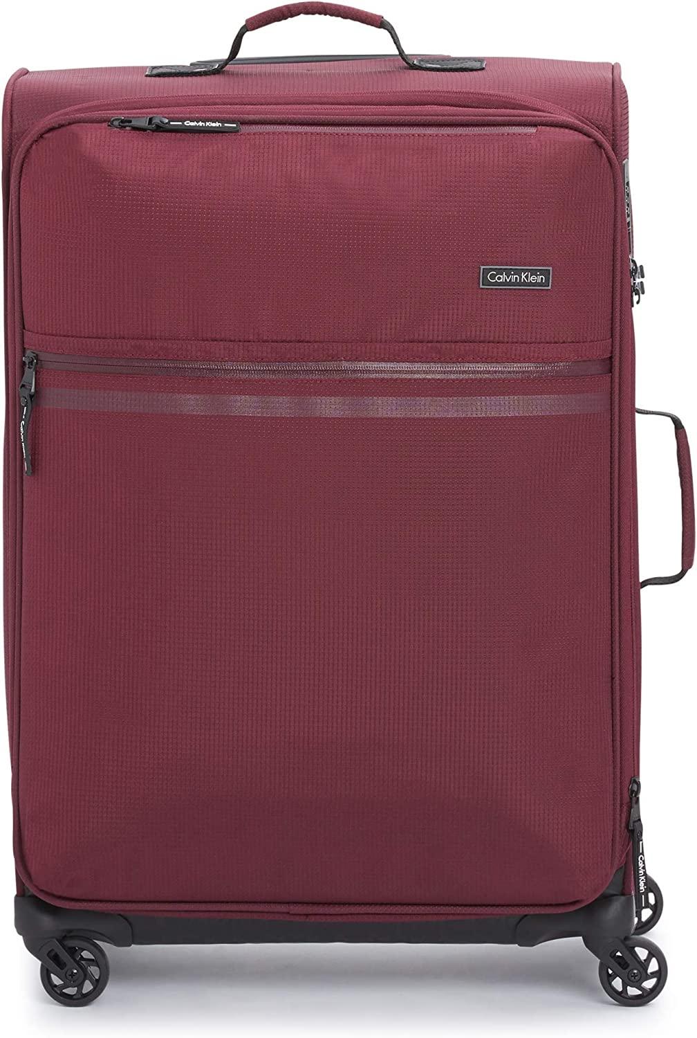 Parker Softside Expandable Spinner Luggage with TSA Lock, Red, 25 Inch