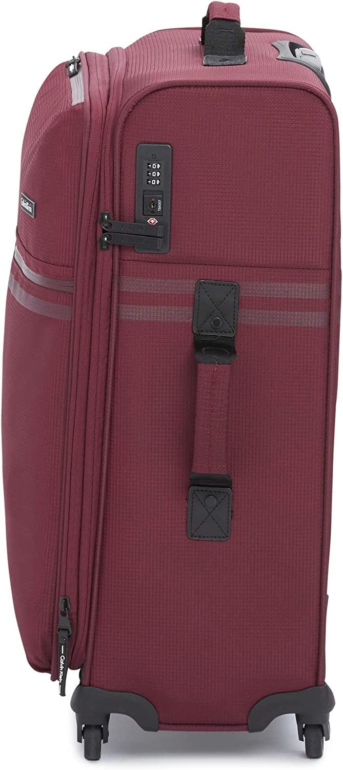Parker Softside Expandable Spinner Luggage with TSA Lock, Red, 25 Inch