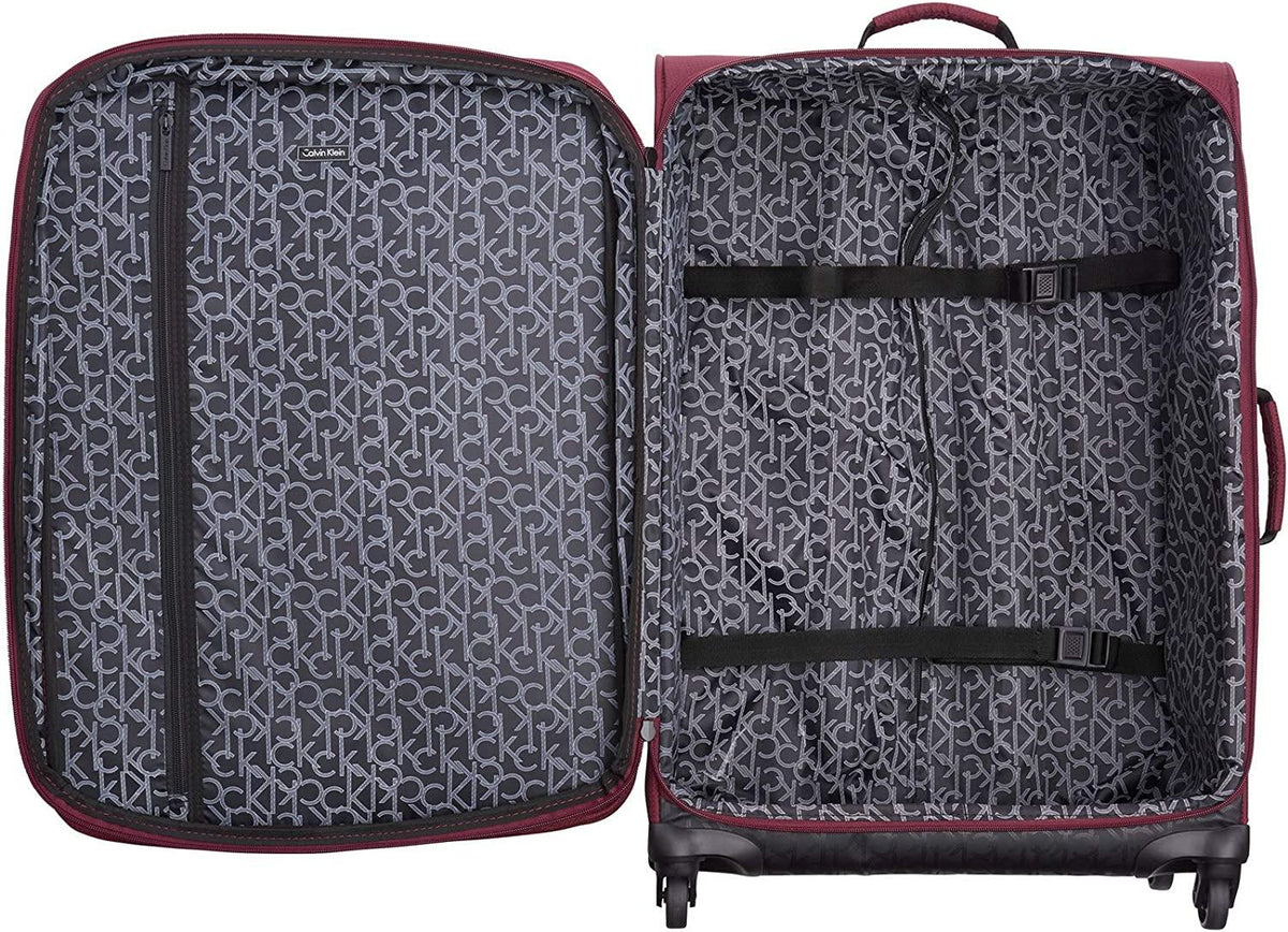 Parker Softside Expandable Spinner Luggage with TSA Lock, Red, 25 Inch