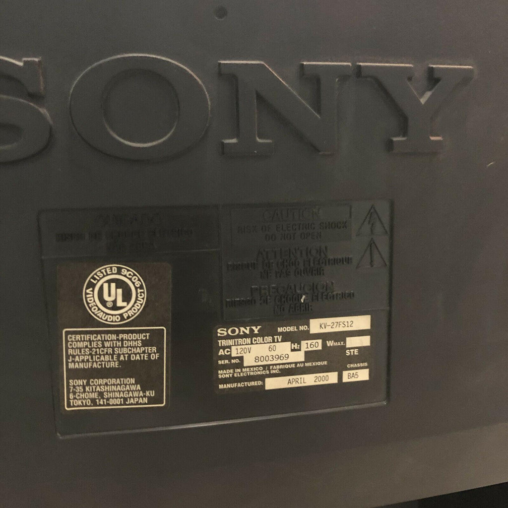 retro gaming sony kv-27fs12 trinitron color crt tv - in excellent condition
