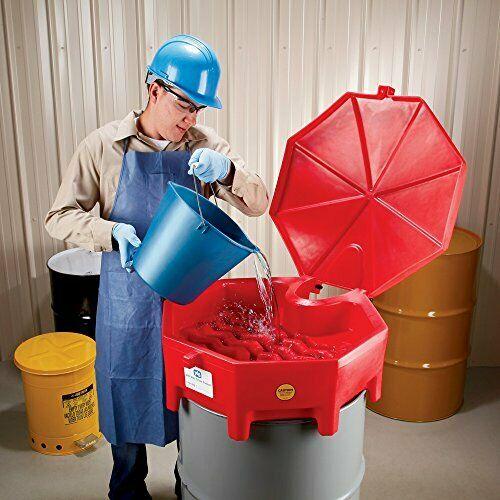 Pig Poly Drum Funnel | Hinged Lid | For 55 Gal Tight-Head Steel & Poly Dr...