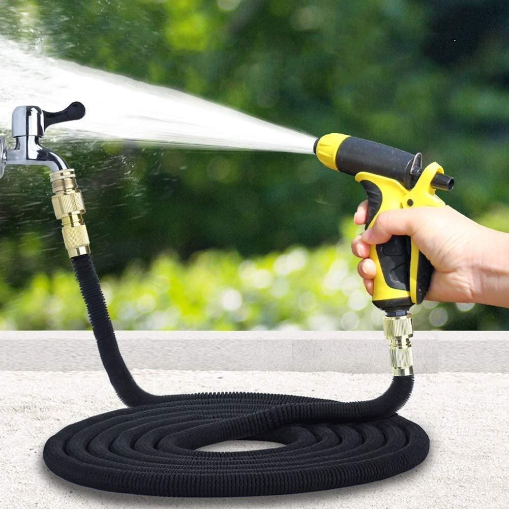 Garden Hose Pipe Expandab Watering Hose Lightweight 3 Times Expanding Garden Watering System (Color:Black,Size:50ft) BJY969 (Color : Black, Size : 100ft)