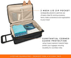 Baseline Uprights, Black, Essential 2-Wheel Carry-On