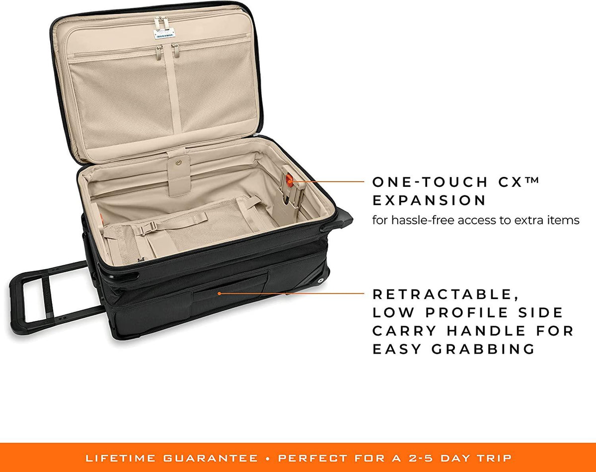 Baseline Uprights, Black, Essential 2-Wheel Carry-On