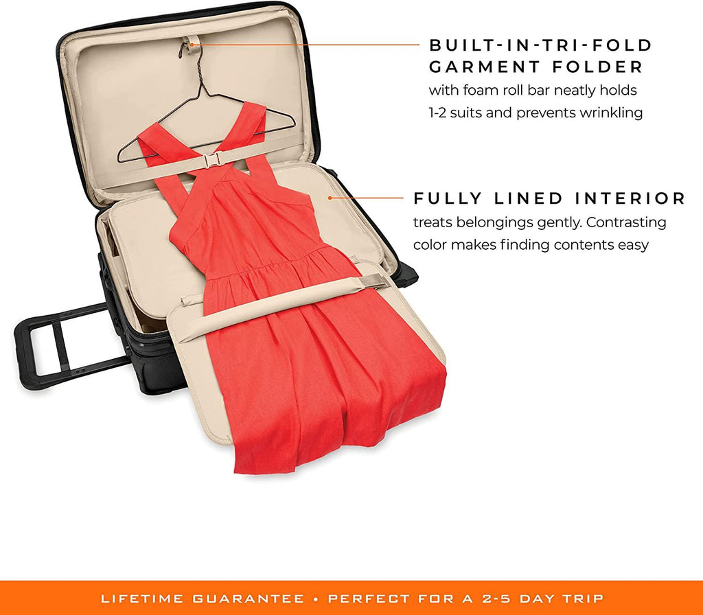 Baseline Uprights, Black, Essential 2-Wheel Carry-On