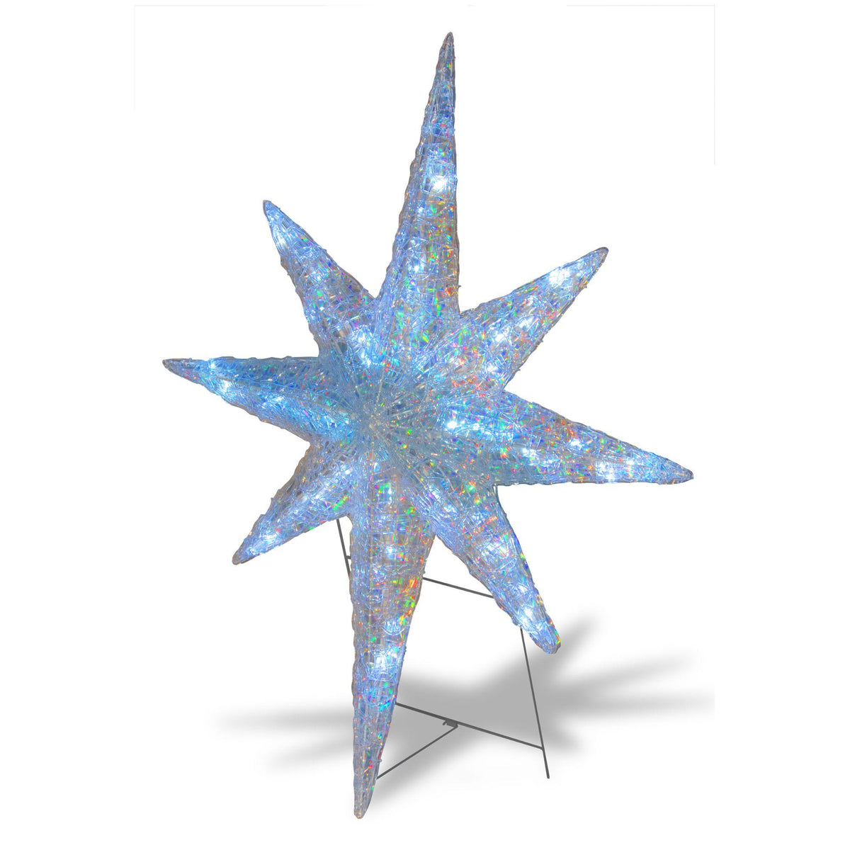 42" White Contemporary Ice Crystal Star with LED Lights