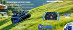 Remote Control Lawn Mower,Oil-Electric Hybrid Crawler Track Mower,3-15CM Cutting Height Professional Landscape and Estate Mower for Slope(45°) LarTurf Grass Cutting