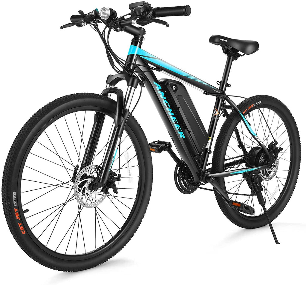 ANCHEER Electric Bike Electric Mountain Bike 350W Ebike 26'' Electric Bicycle, 20MPH Adults Ebike with Removable 7.8/10.4Ah Battery, Professional 21 Speed Gears