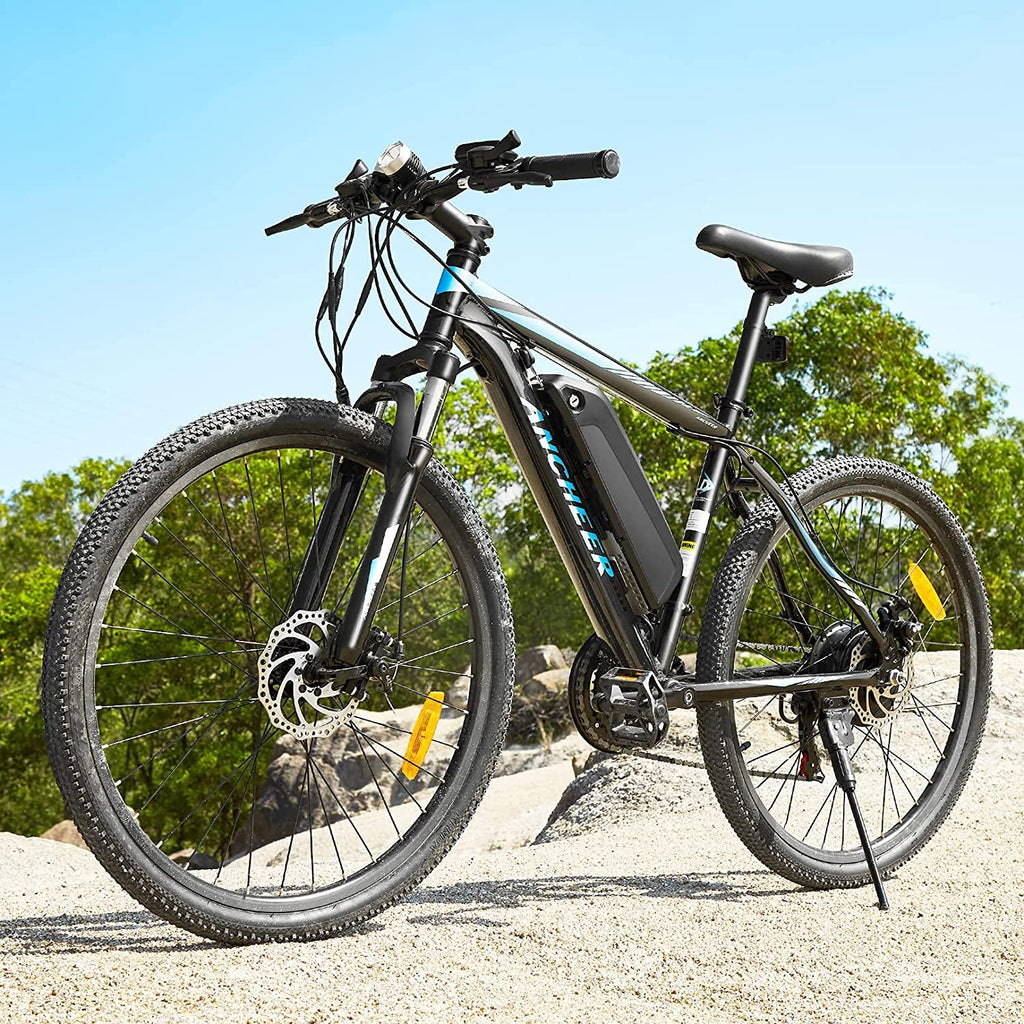 ANCHEER Electric Bike Electric Mountain Bike 350W Ebike 26'' Electric Bicycle, 20MPH Adults Ebike with Removable 7.8/10.4Ah Battery, Professional 21 Speed Gears