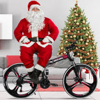 Hotwon Unisex 26in Folding Mountain Bike s 21 Speed Bicycle Full Suspension MTB Bikes,Red
