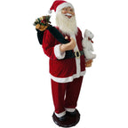 58 in. Christmas Dancing Santa Claus with Teddy Bear