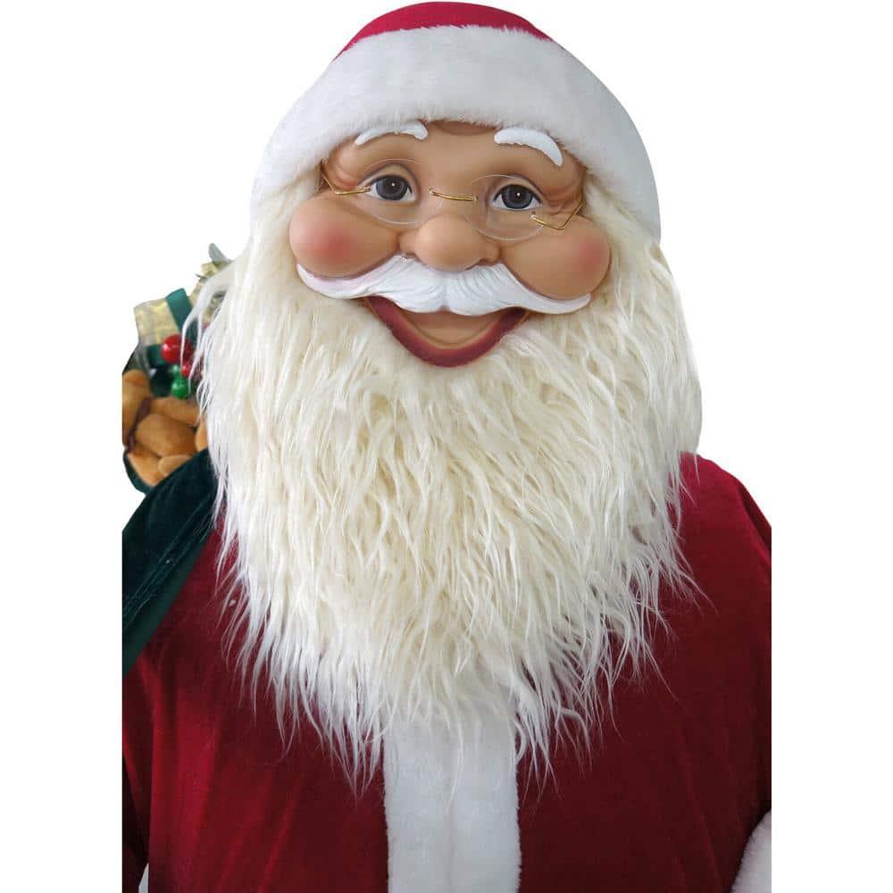 58 in. Christmas Dancing Santa Claus with Teddy Bear
