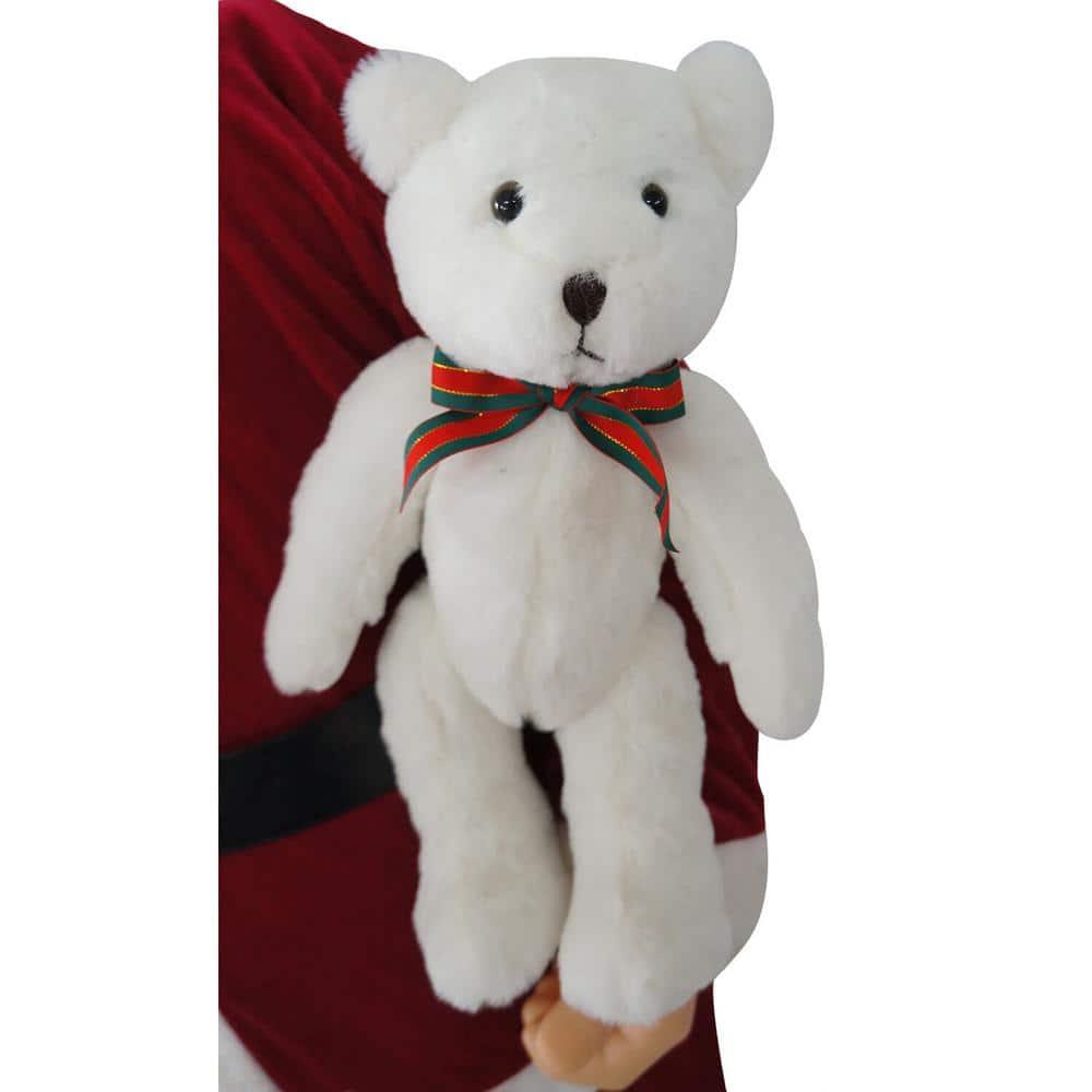 58 in. Christmas Dancing Santa Claus with Teddy Bear