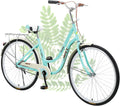 Hugncmy 26" Beach Cruiser Bike, Ladies Classic Retro Bicycle Commuter Bike, Single Speed Bicycle for Woman
