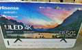 hisense 50u6g 50" class u6g series quantum uled 4k uhd smart tv new / open box