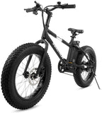 Swagtron EB-6 Bandit E-Bike 350W Motor, Power Assist, 4” Tires, 20” Wheels, Removable 36V Lithium Ion Battery, Dual Disc Brakes– Electric Bike 7-Speed  SIS Shifting  for Trail Riding