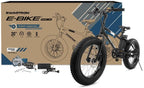 Swagtron EB-6 Bandit E-Bike 350W Motor, Power Assist, 4” Tires, 20” Wheels, Removable 36V Lithium Ion Battery, Dual Disc Brakes– Electric Bike 7-Speed  SIS Shifting  for Trail Riding