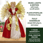 32 in. Christmas Angel Figurine with Music and Lights