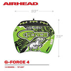 AIRHEAD G-Force | 1-4 Rider Towable Tube for Boating