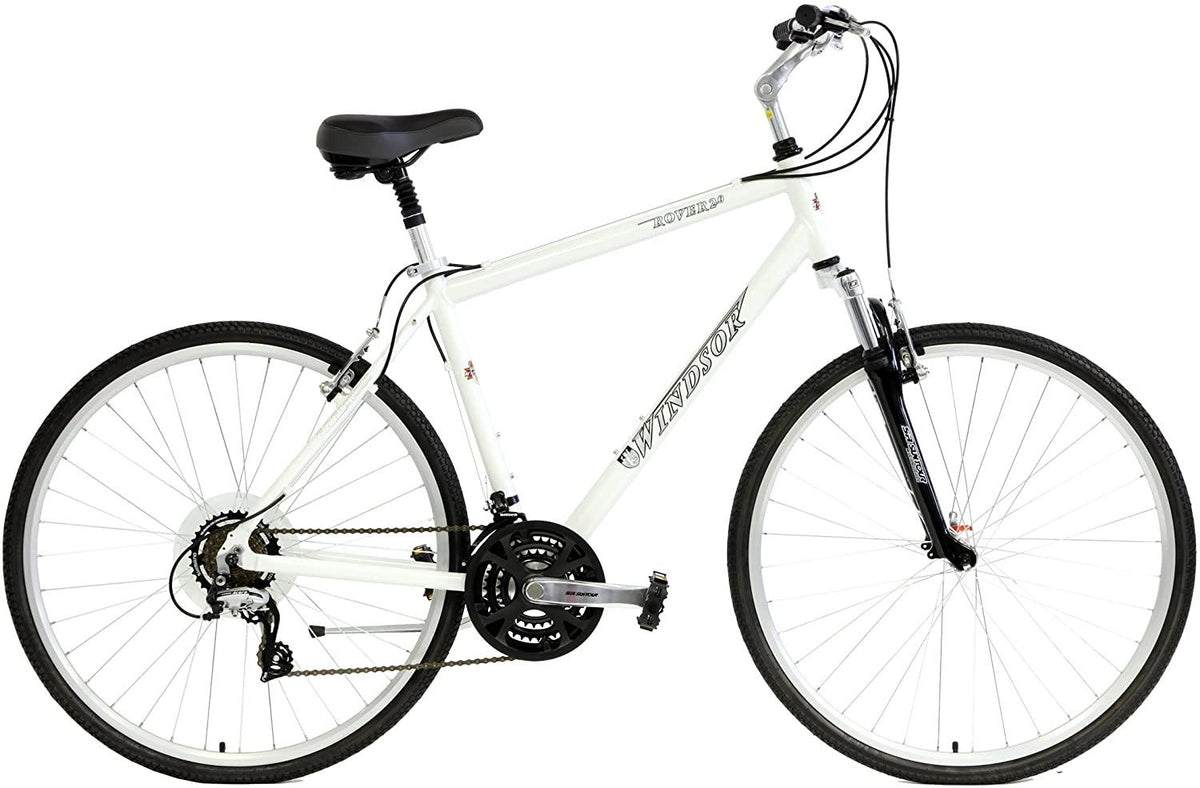 Windsor Rover 2.0 Hybrid 700c Comfort Bike 21 Speed with Suspension Fork, Flat Bars and Comfort Seat