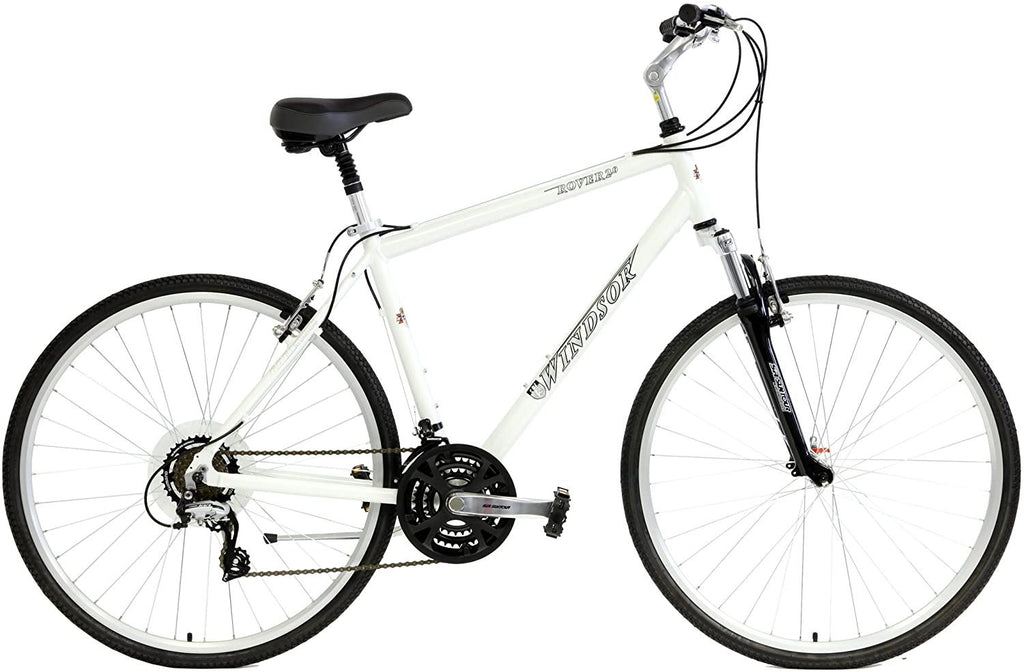 Windsor Rover 2.0 Hybrid 700c Comfort Bike 21 Speed with Suspension Fork, Flat Bars and Comfort Seat
