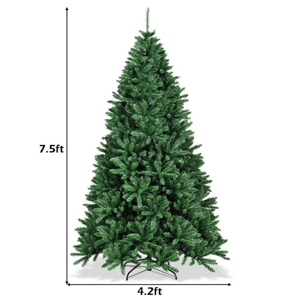7.5 ft. Unlit Douglas Full Fir Hinged Artificial Christmas Tree with 2254-Tips