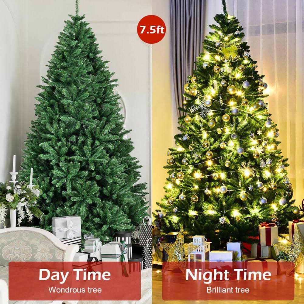 7.5 ft. Unlit Douglas Full Fir Hinged Artificial Christmas Tree with 2254-Tips