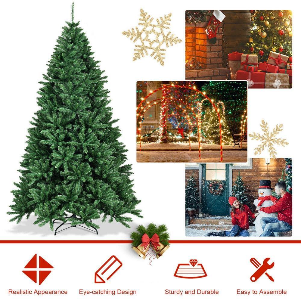 7.5 ft. Unlit Douglas Full Fir Hinged Artificial Christmas Tree with 2254-Tips