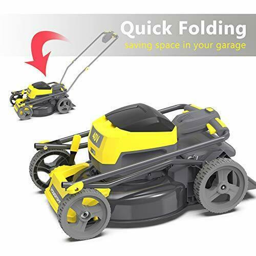 PowerSmart Lawn Mower, 17-inch Push Cordless Lawn Mower, 40V 4Ah Electric Powere