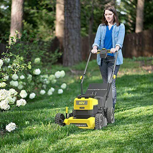 PowerSmart Lawn Mower, 17-inch Push Cordless Lawn Mower, 40V 4Ah Electric Powere
