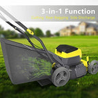 PowerSmart Lawn Mower, 17-inch Push Cordless Lawn Mower, 40V 4Ah Electric Powere