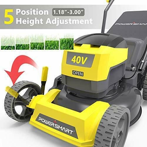 PowerSmart Lawn Mower, 17-inch Push Cordless Lawn Mower, 40V 4Ah Electric Powere