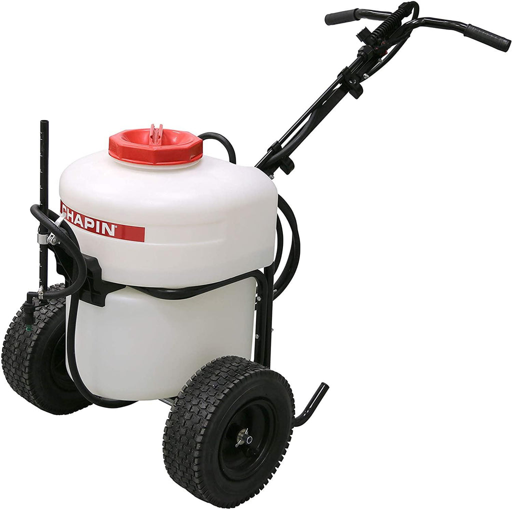 chapin international 97902 chapin 12 gallon battery operated push sprayer, 12 gallons, translucent white
