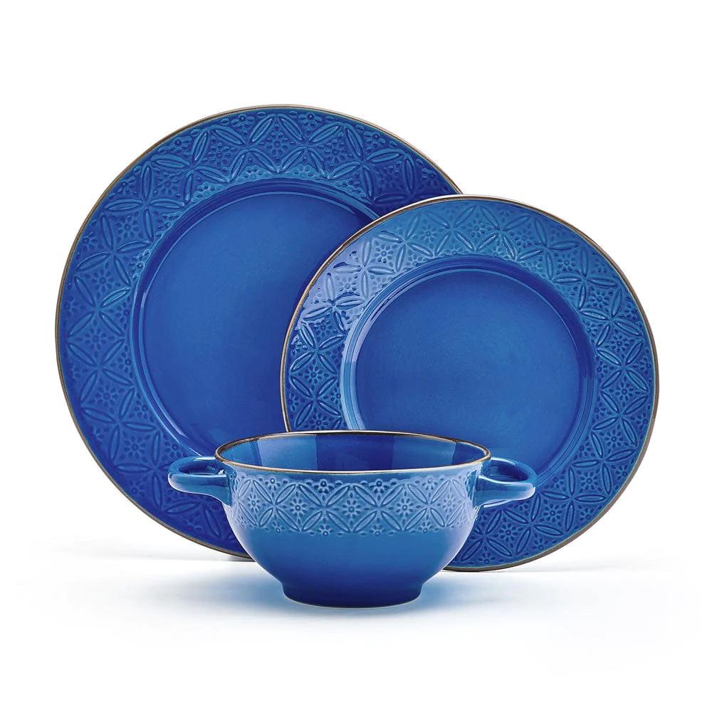 Kori Blue 12 Piece Dinnerware Set, Service for 4