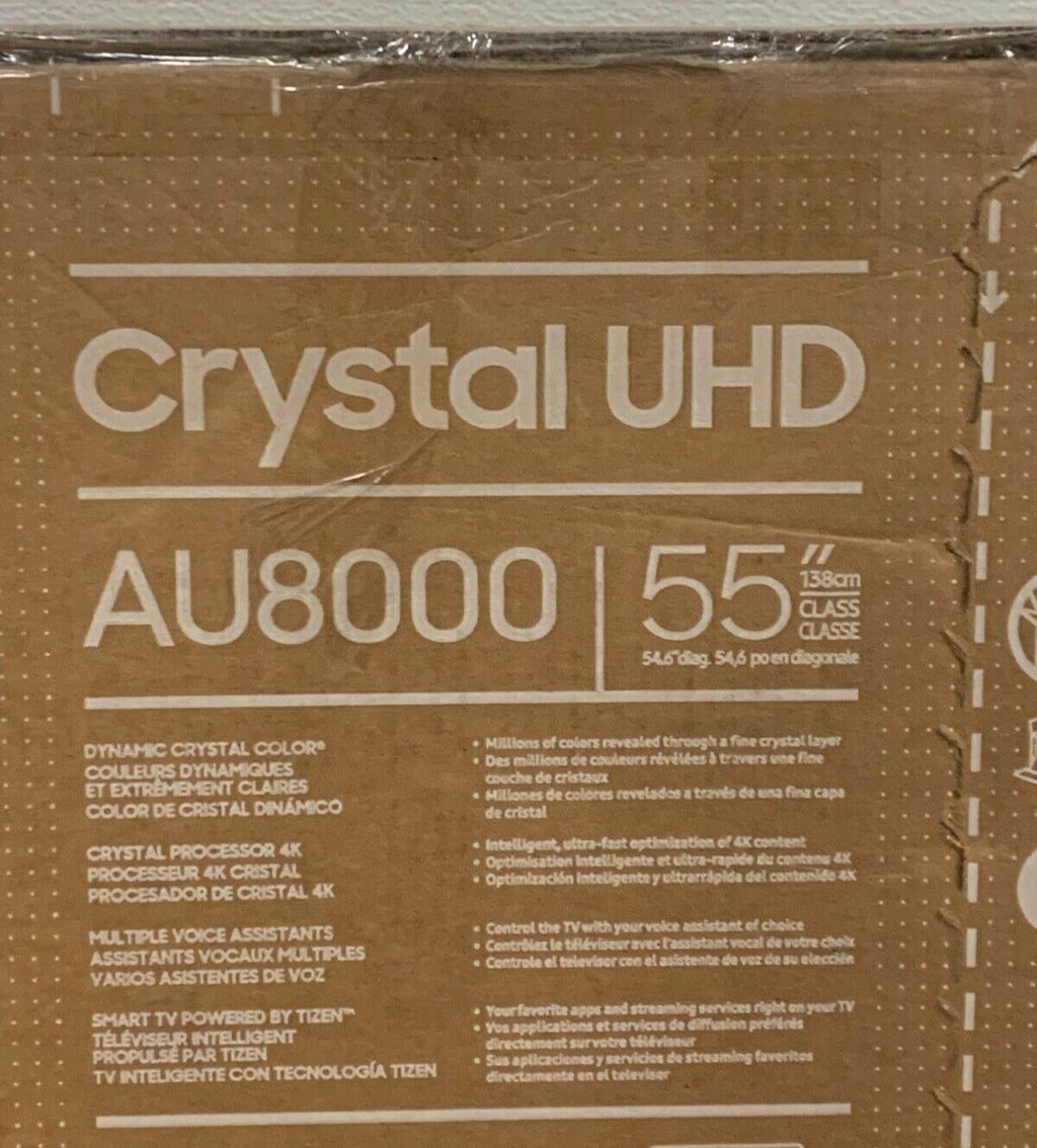 samsung 55" (au8000) 4k crystal uhd hdr smart tv