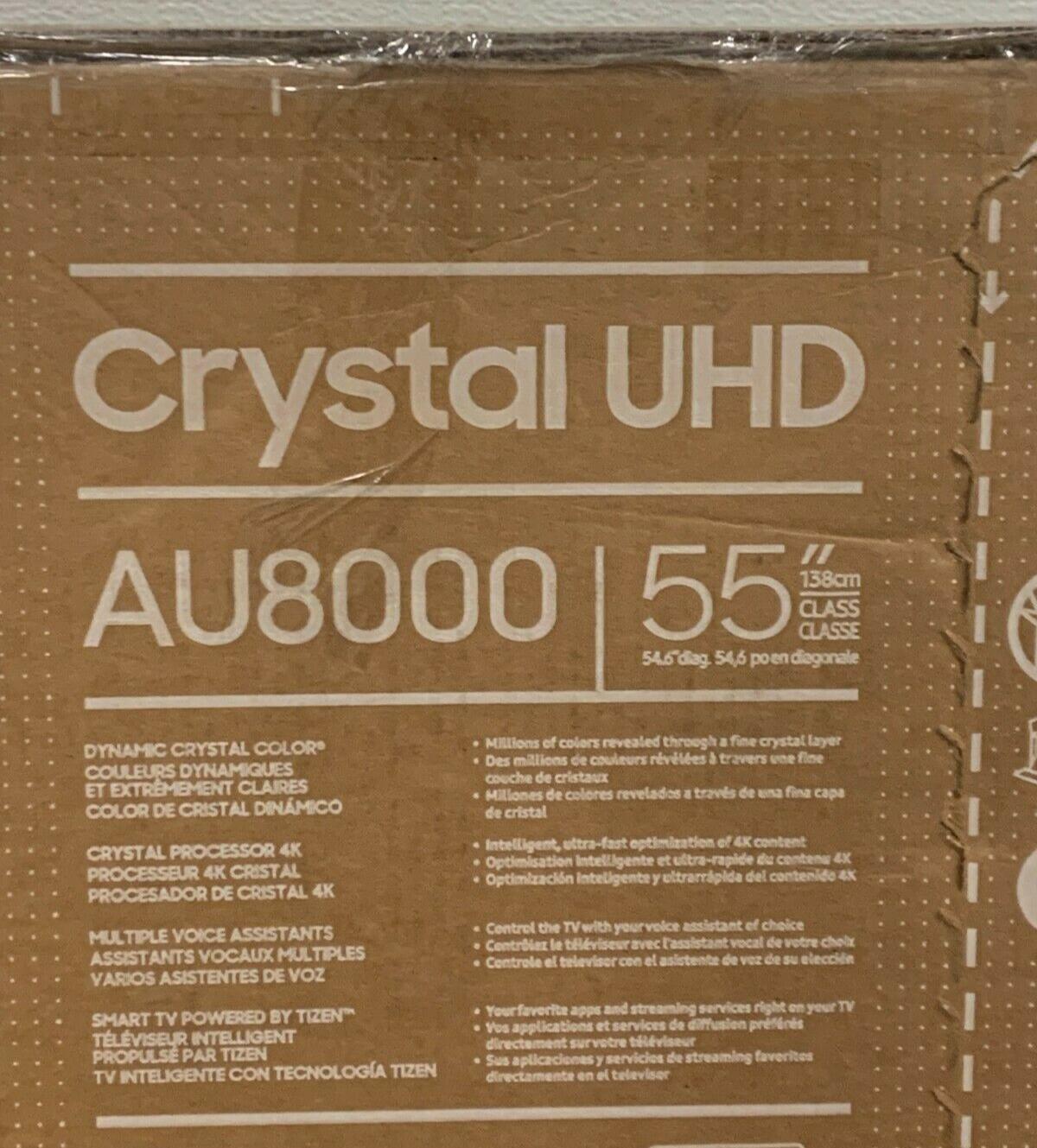 samsung 55" (au8000) 4k crystal uhd hdr smart tv