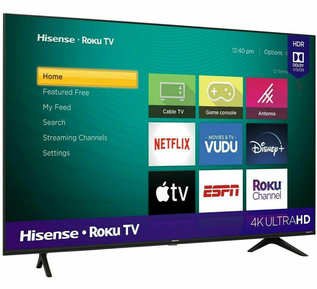 hisense 58" in 4k led smart tv roku dolby vision hdr