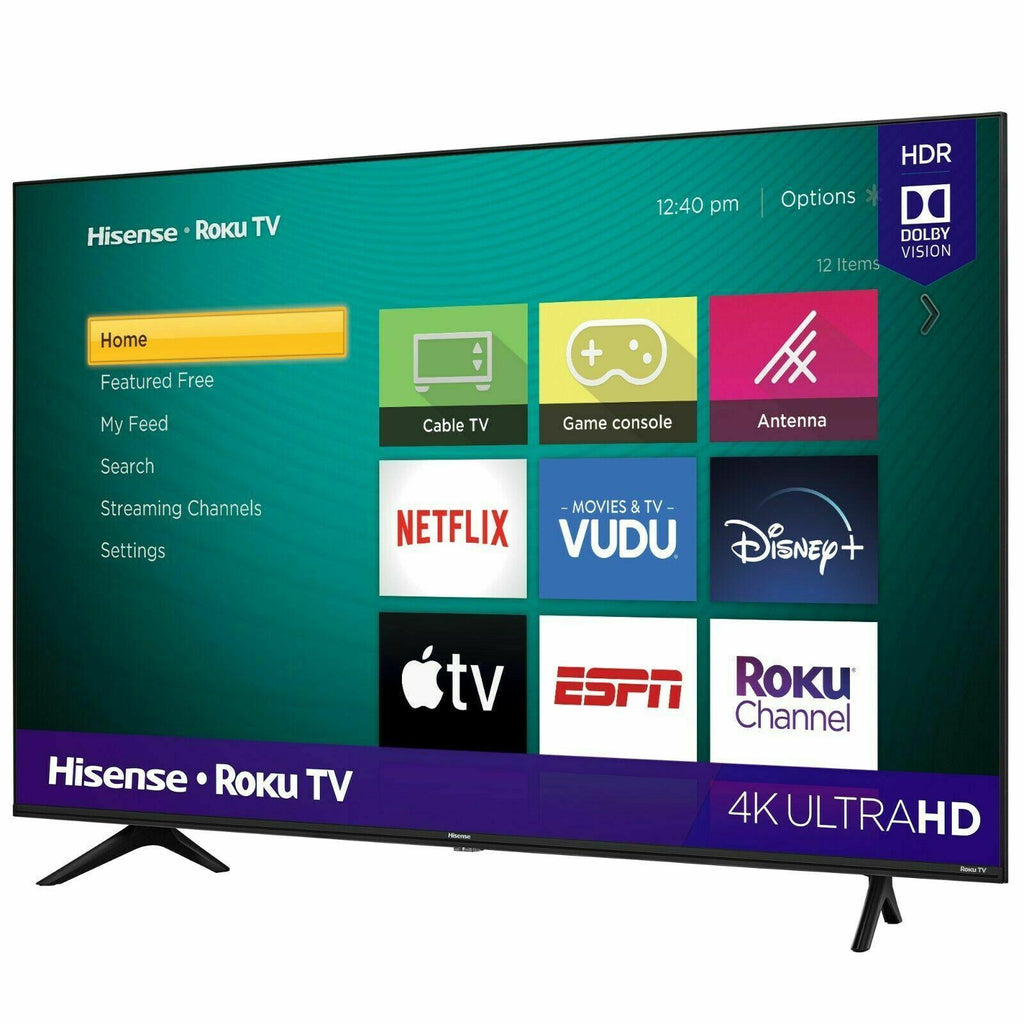 hisense 58" in 4k led smart tv roku dolby vision hdr