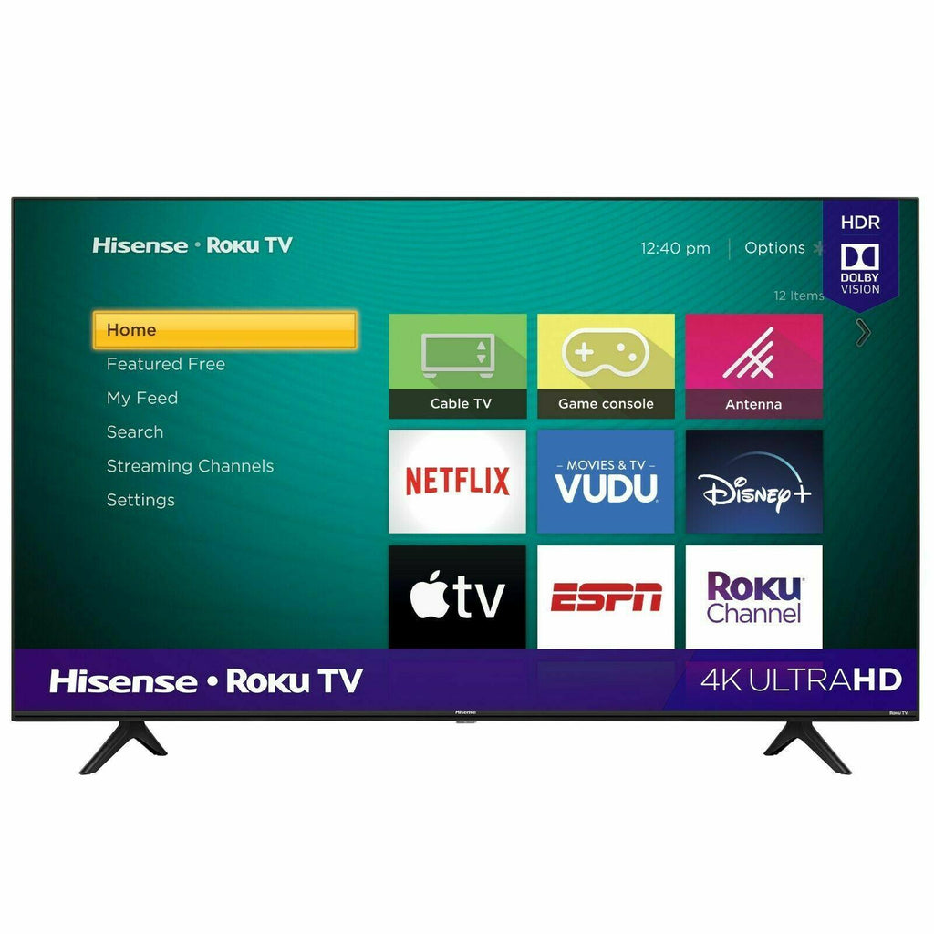 hisense 58" in 4k led smart tv roku dolby vision hdr