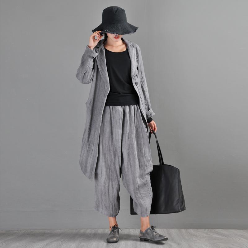 babakud  summer new linen retro casual loose pants