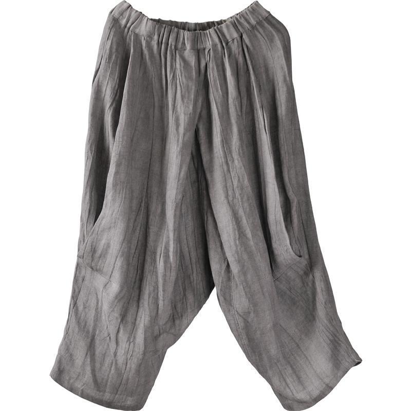 babakud  summer new linen retro casual loose pants