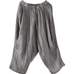 babakud  summer new linen retro casual loose pants