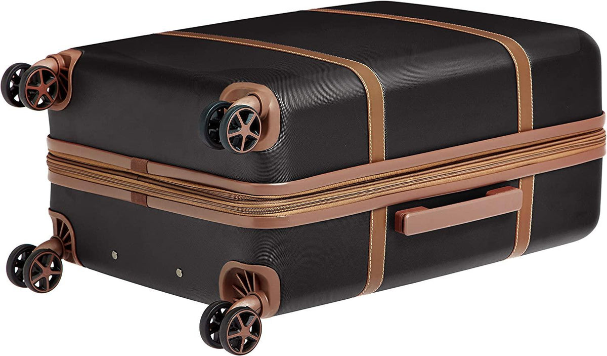 Vienna Spinner Suitcase Luggage - Expandable with Wheels - 26.7 Inch, Black
