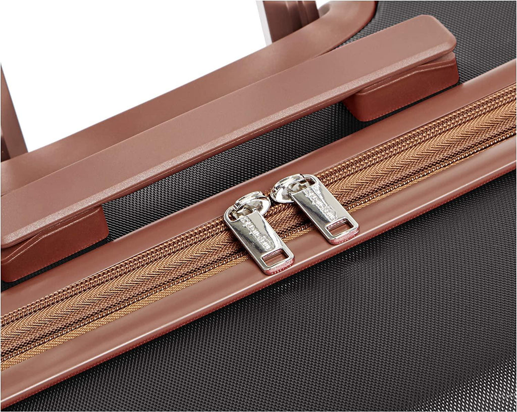 Vienna Spinner Suitcase Luggage - Expandable with Wheels - 26.7 Inch, Black