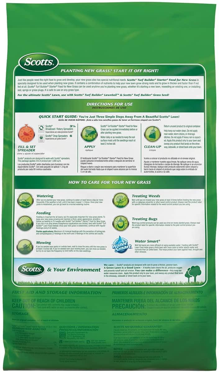 scotts turf builder starter food for new grass - covers 14,000 sq ft., 42 lbs.