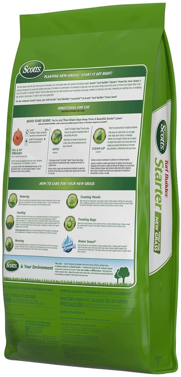 scotts turf builder starter food for new grass - covers 14,000 sq ft., 42 lbs.