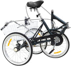 Adult Tricycles 20 inch 3 Wheel Bikes for Adults Folding 3-Wheel Cruiser Bicycles for Women/Men,Adult Trikes with Shopping Basket for Recreation, Shopping, Picnics,Exercise