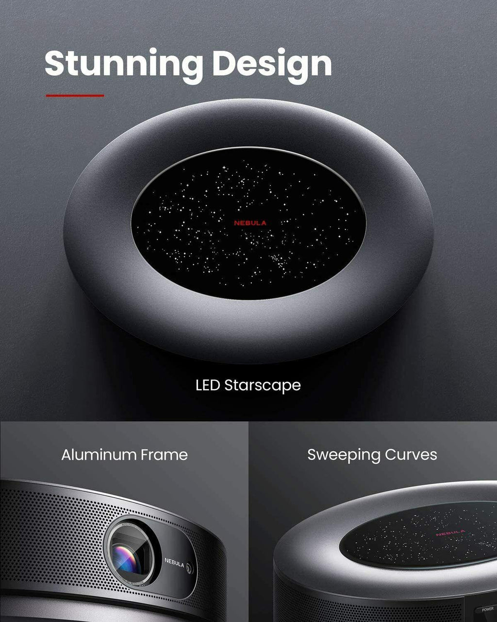 nebula cosmos max 4k uhd projector android tv 9.0 dolby home theater 3d audio