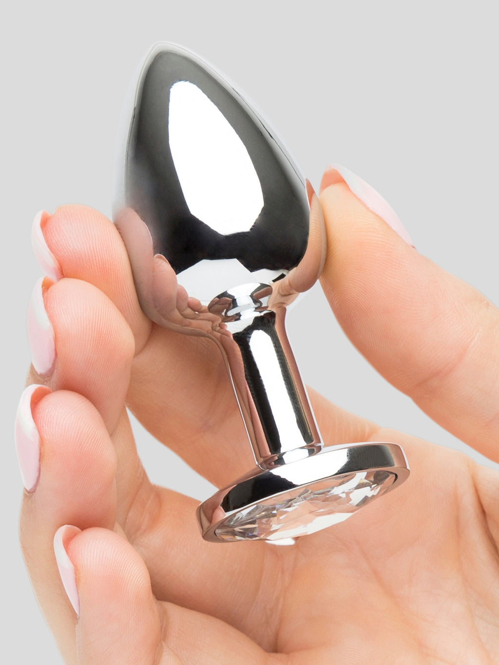 Lovehoney Jeweled Metal Butt Plug 2.5 Inch, Silver